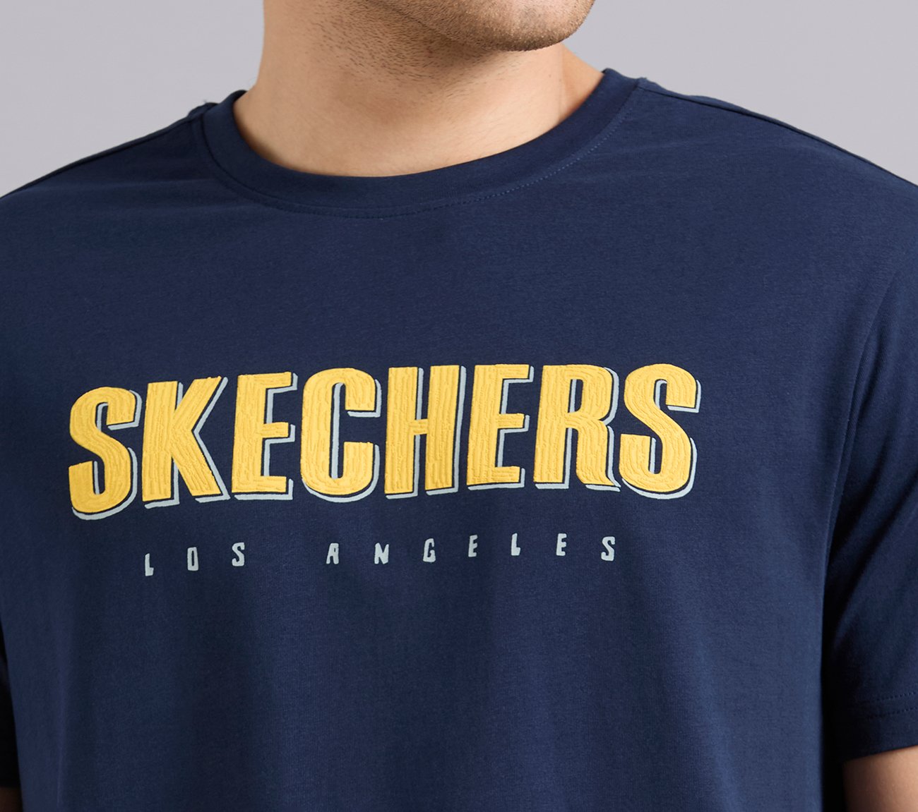 SKECHERS HAND PAINTED TEE, NAVY Apparel Right View