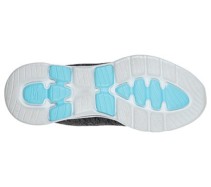 GO WALK 5-TRUE, BLACK/AQUA Footwear Bottom View