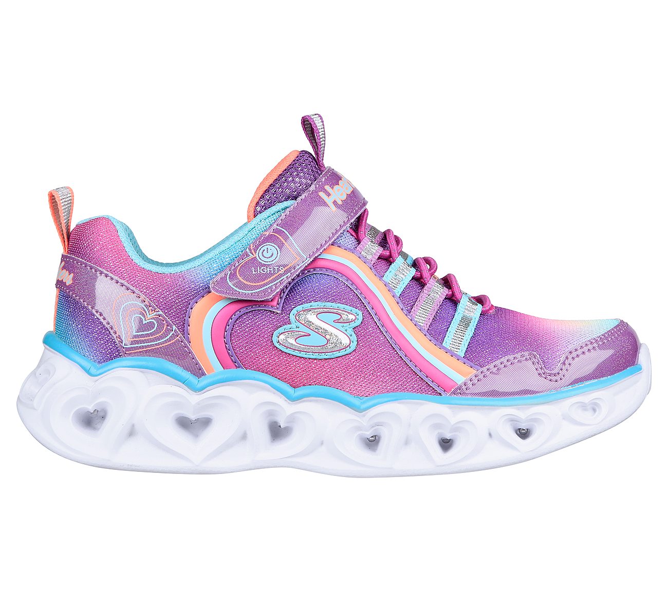 HEART LIGHTS - RAINBOW LUX, PURPLE MULTI Footwear Right View