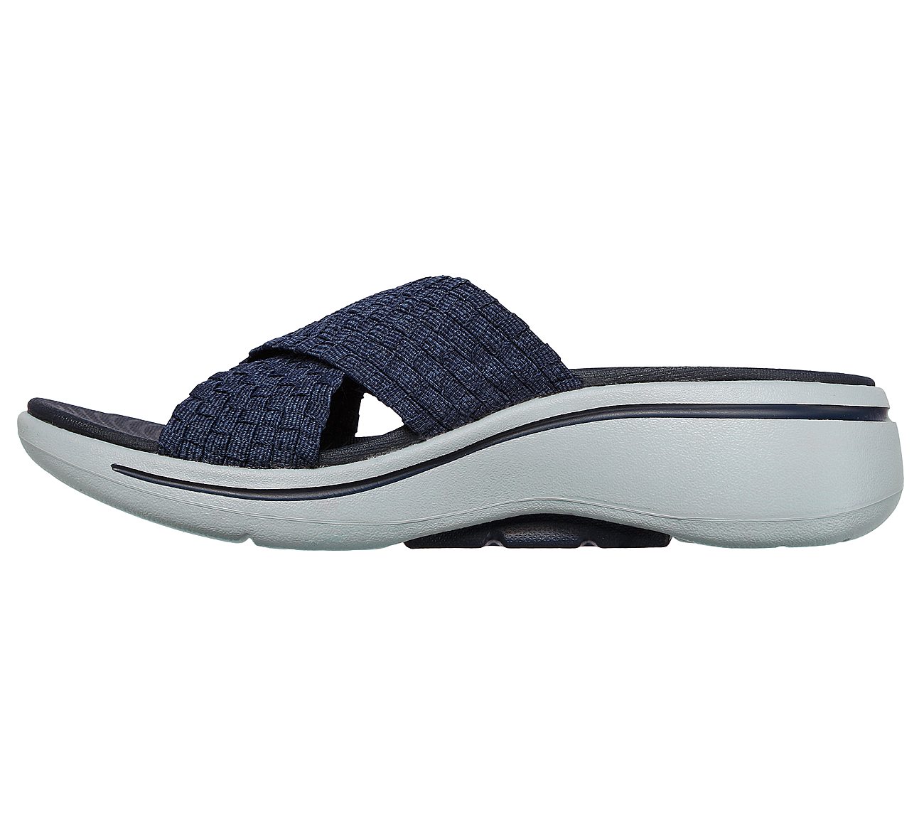 Skechers Navy Go Walk Arch Fit Wondrous Women Slippers - Style ID ...