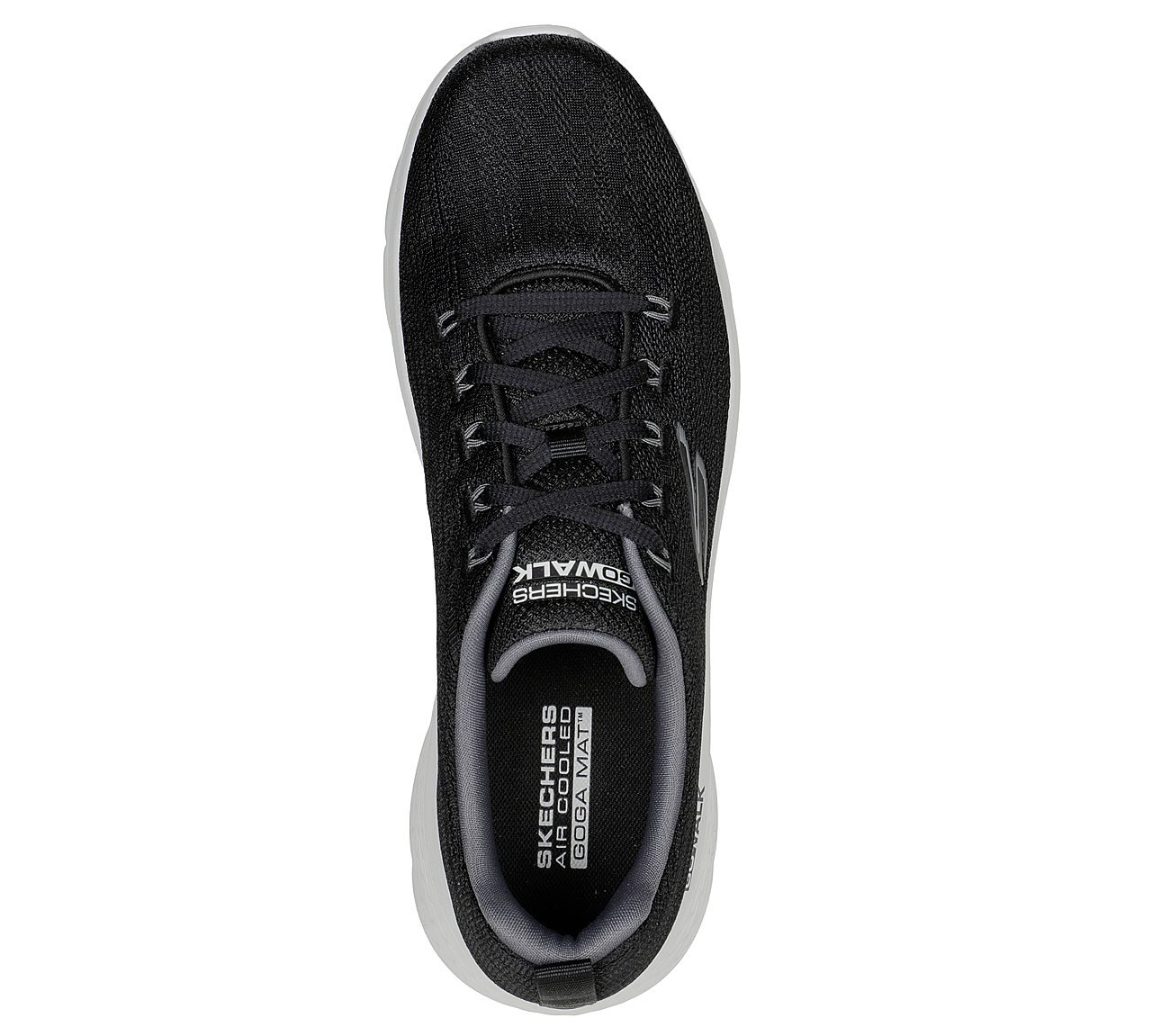 GO WALK FLEX, BLACK/GREY Footwear Top View