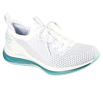 SKECH-AIR ELEMENT 2.0-BOSS LA, WHITE/TURQUOISE Footwear Lateral View