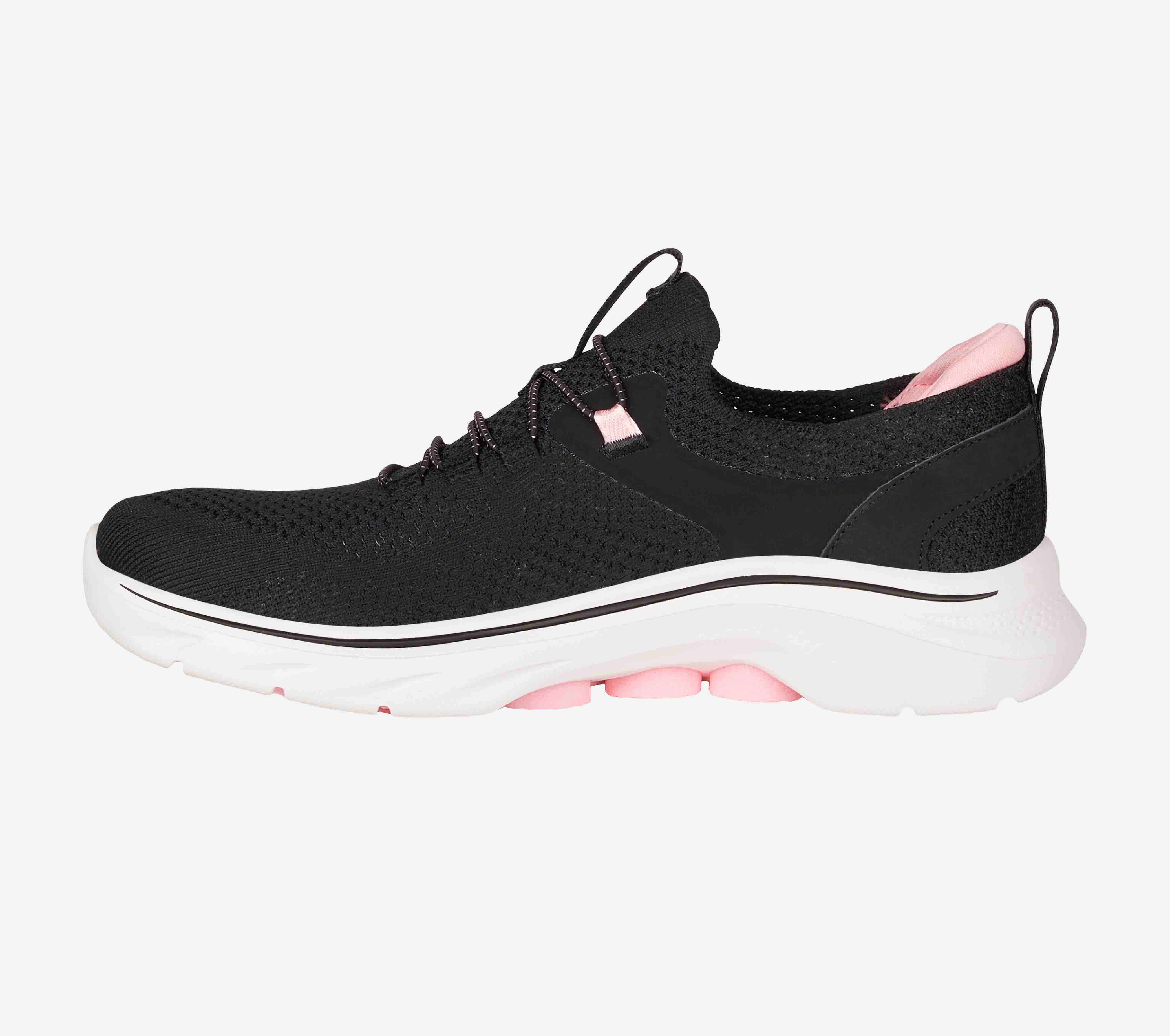 GO WALK 7 - ABIE, BLACK/HOT PINK Footwear Left View