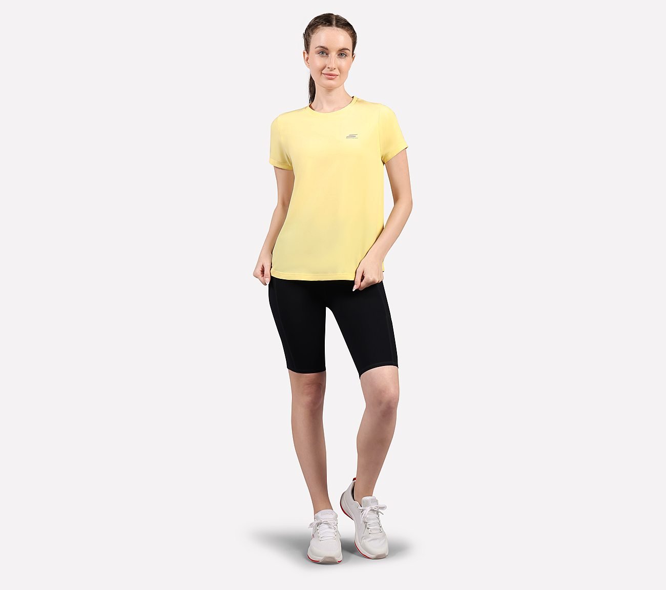 PERFORMANCE BOXY FIT T SHIRT, NATURAL/YELLOW Apparels Right View