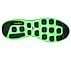 GO RUN 7+, BLACK/LIME Footwear Bottom View