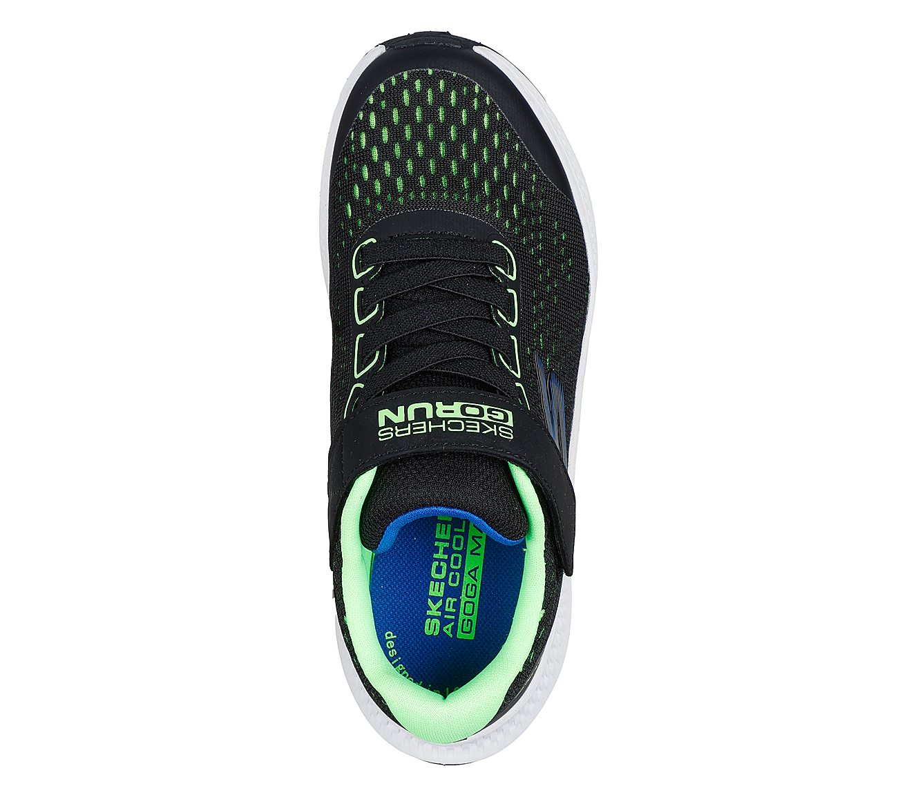 GO RUN CONSISTENT 2, BLK/BLUE/LIME Footwear Top View