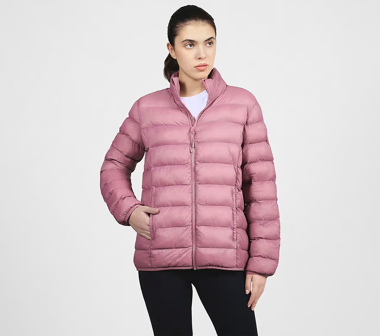 PUFFER FZ JACKET, PURPLE/YELL