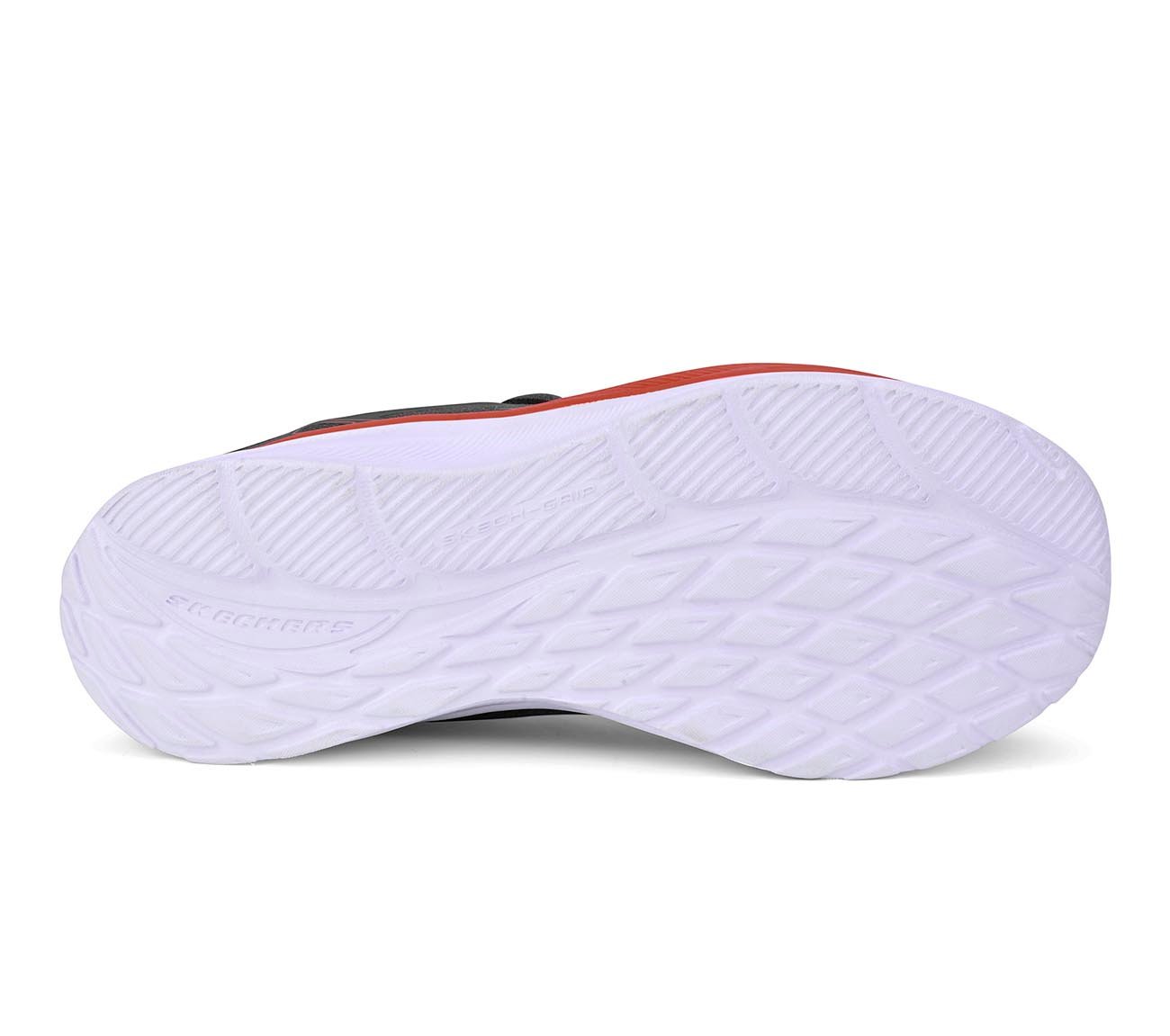 SKECHERS ELITE SPORT, CHARCOAL/ORANGE Footwear Bottom View