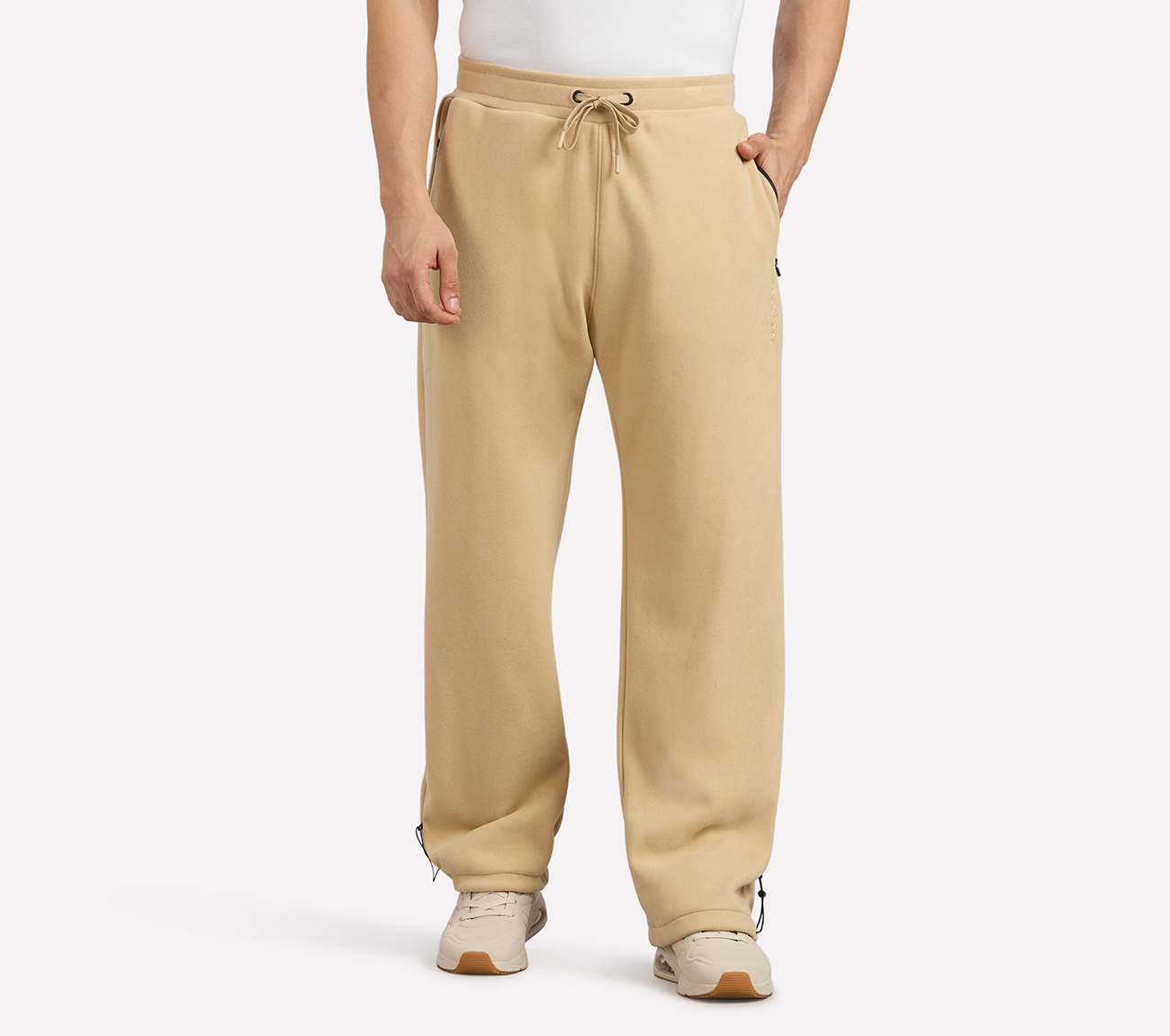 AIRY TRAVELLER FLEECE PANT, NATURAL/BLUE