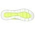 GO WALK MASSAGE FIT, TURQUOISE/LIME Footwear Bottom View