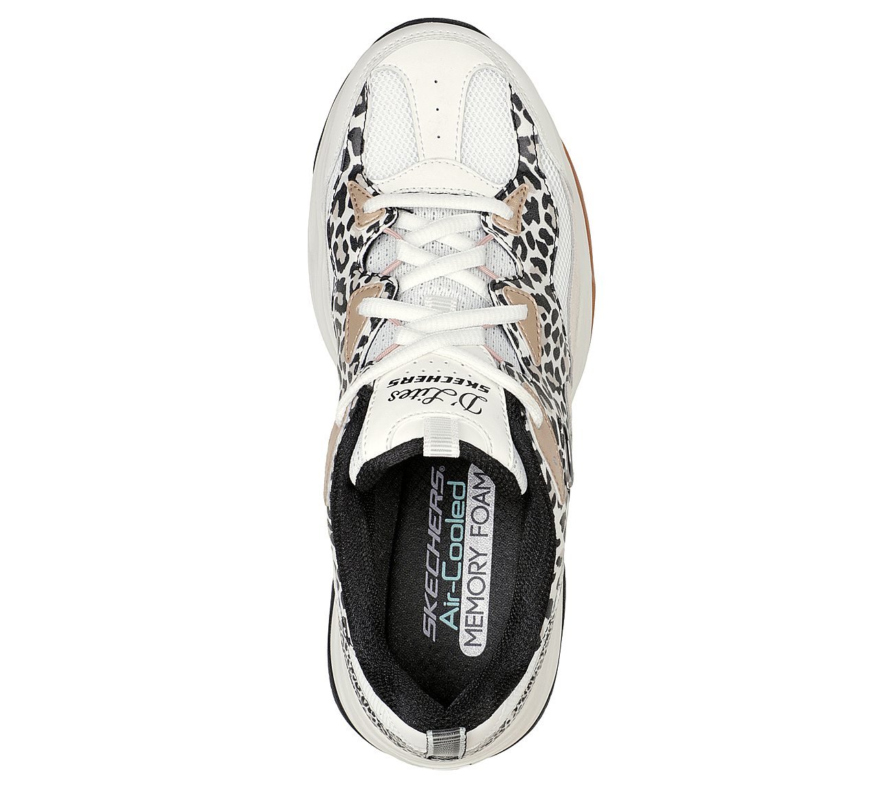 D'LITES 4.0-NATURAL HABITAT, WHITE/BLACK/GOLD Footwear Top View