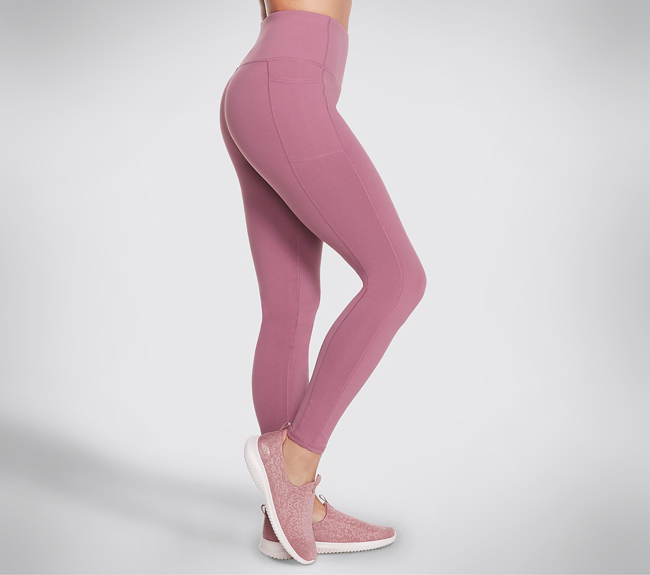 GOWALK HW LEGGING II, DARK MAUVE Apparel Bottom View