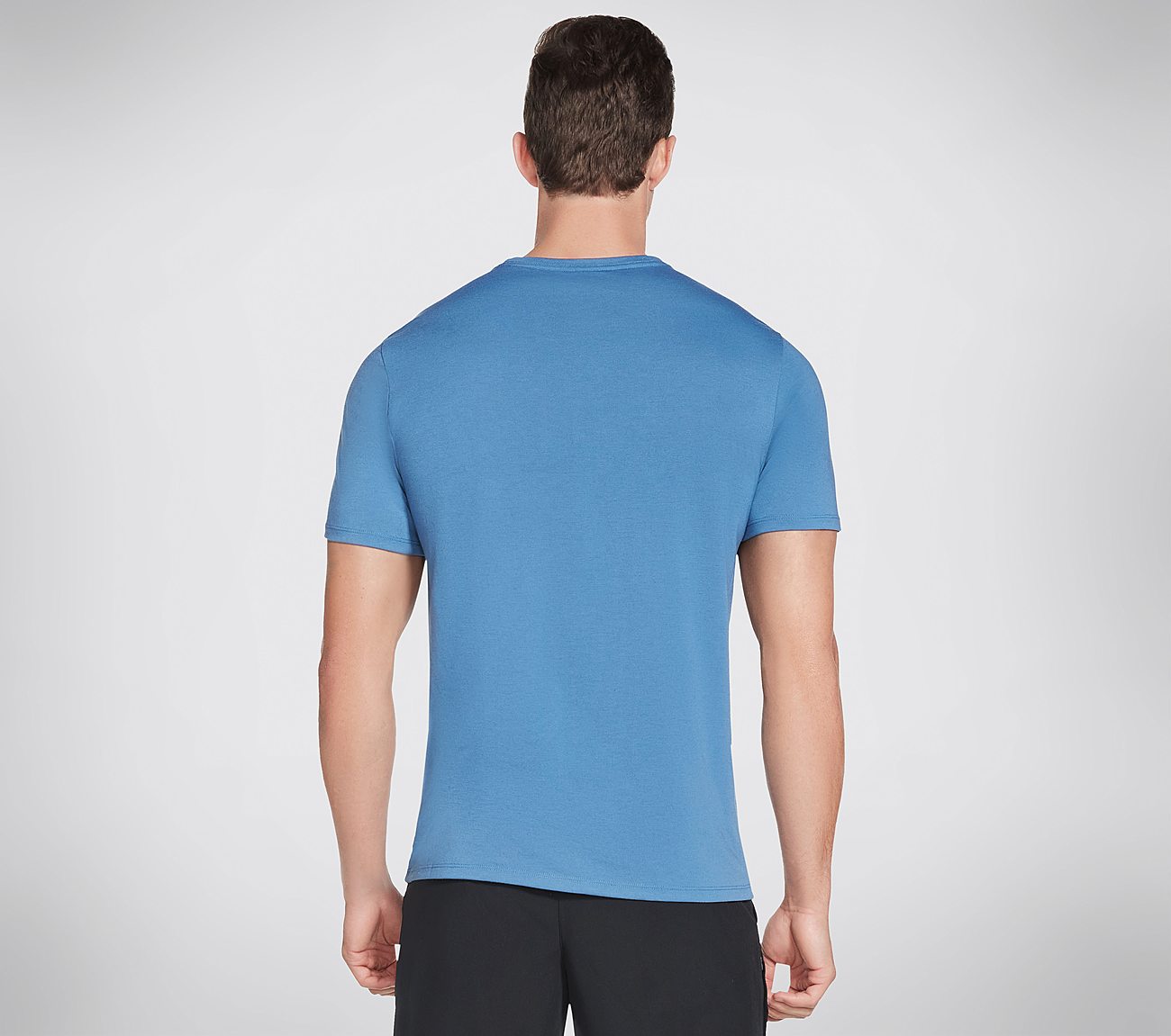 DONT STOP GO RUN T-SHIRT, BLUE Apparels Top View