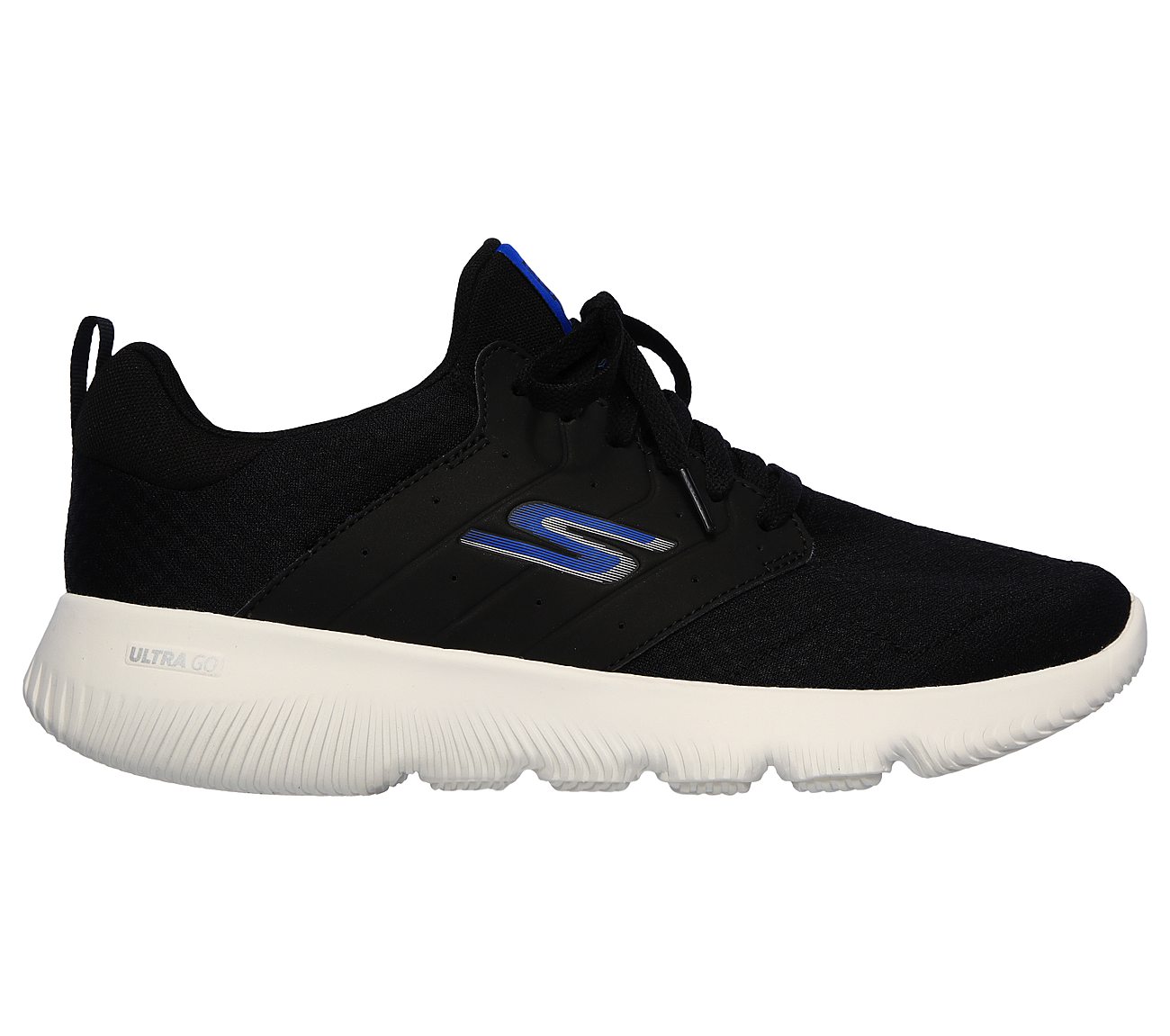 GO RUN FOCUS-LIMIT, BLACK/BLUE Footwear Right View