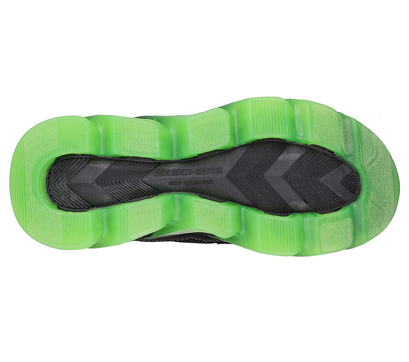 MEGA-SURGE - FLASH BREEZE, BLACK/BLUE/LIME Footwear Bottom View