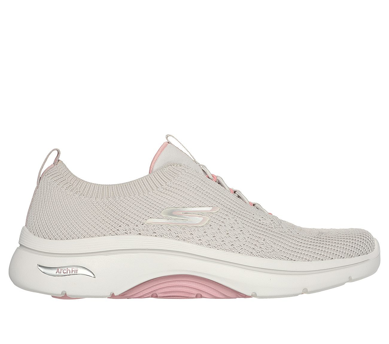 GO WALK ARCH FIT 2.0 - SOFIA, TAUPE/PINK Footwear Lateral View