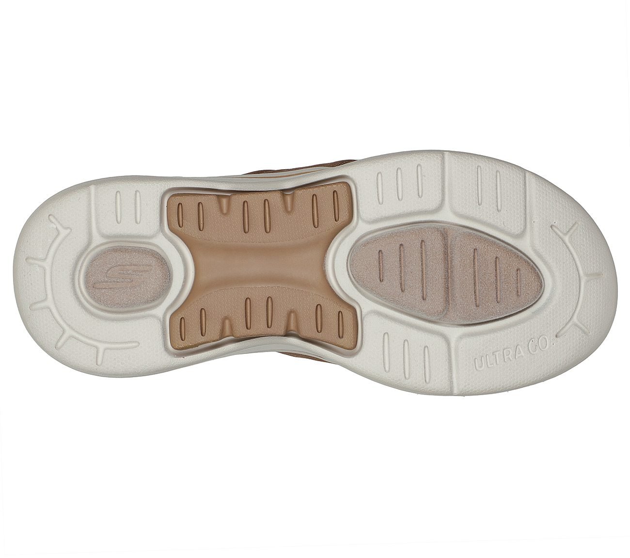SKECHERS GO WALK ARCH FIT - ASTOUND, TAN Footwear Bottom View