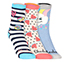 3PK GIRLS NON TERRY CREW- FLA, MMULTI Accessories Lateral View