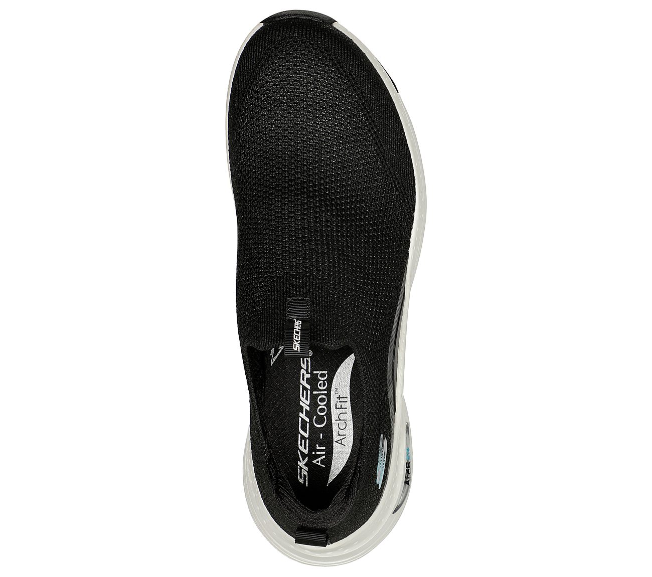ARCH FIT-KEEP IT UP, BLACK/WHITE Footwear Top View