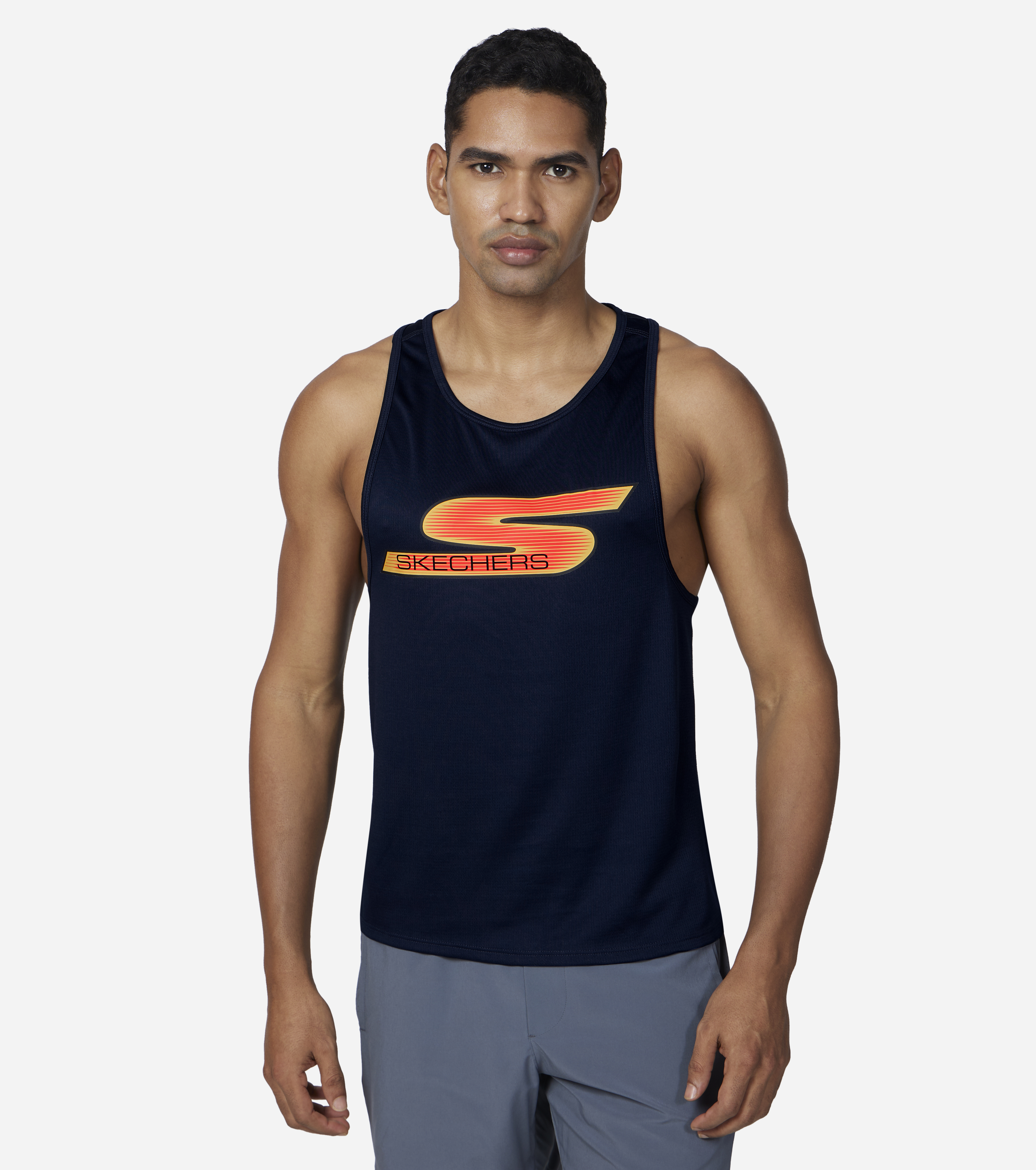 GORUN RAZOR SINGLET, NNNAVY Apparels Lateral View