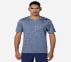 SKECH-AIR T-SHIRT, BLUE/WHITE Apparels Lateral View
