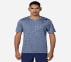 SKECH-AIR TEE, BLUE/WHITE Apparels Lateral View