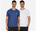 SS CREWNECK TEE-2PC PACK, WWHITE/BLUE Apparels Lateral View