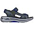 GO WALK ARCH FIT SANDAL-MISSI, CHARCOAL/BLUE Footwear Right View