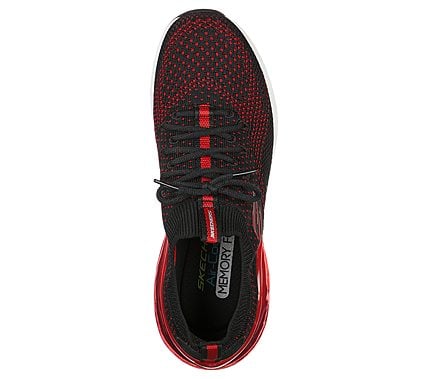 SKECH-AIR STRATUS - CREDIN, BLACK/RED Footwear Top View