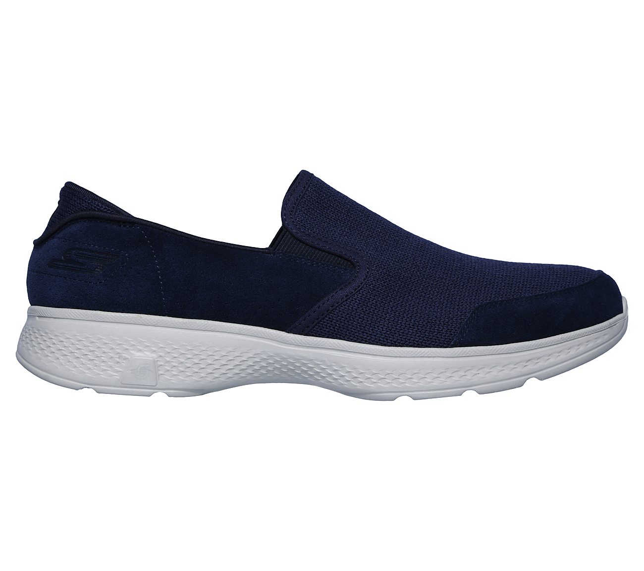 GO WALK 4, NAVY/GREY Footwear Bottom View