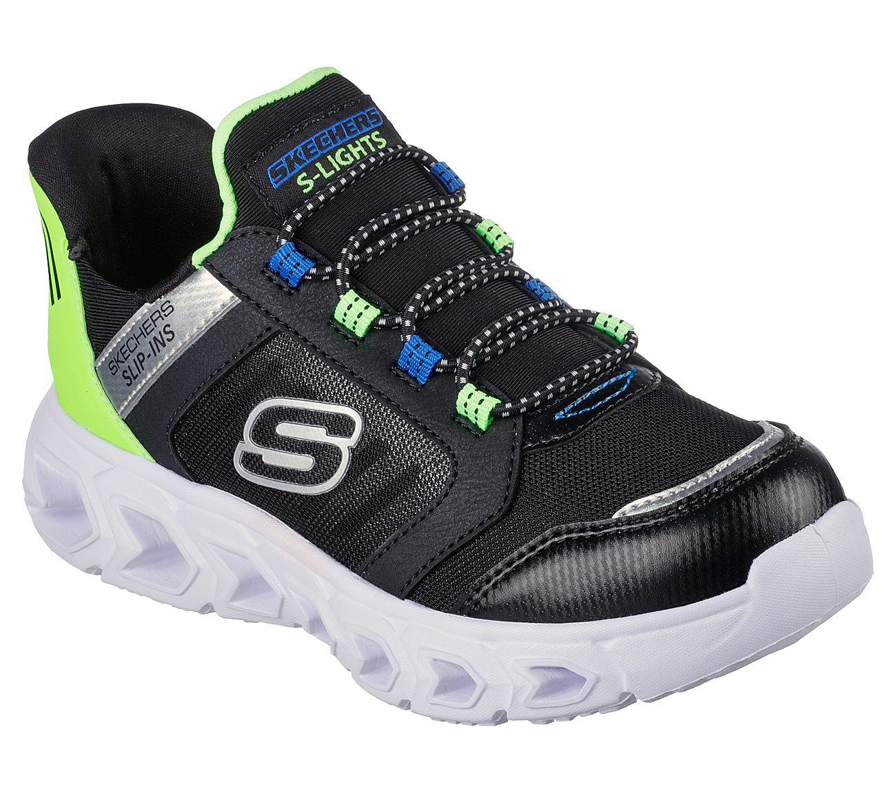 HYPNO-FLASH 2.0 - ODELUX, BLACK/LIME Footwear Right View