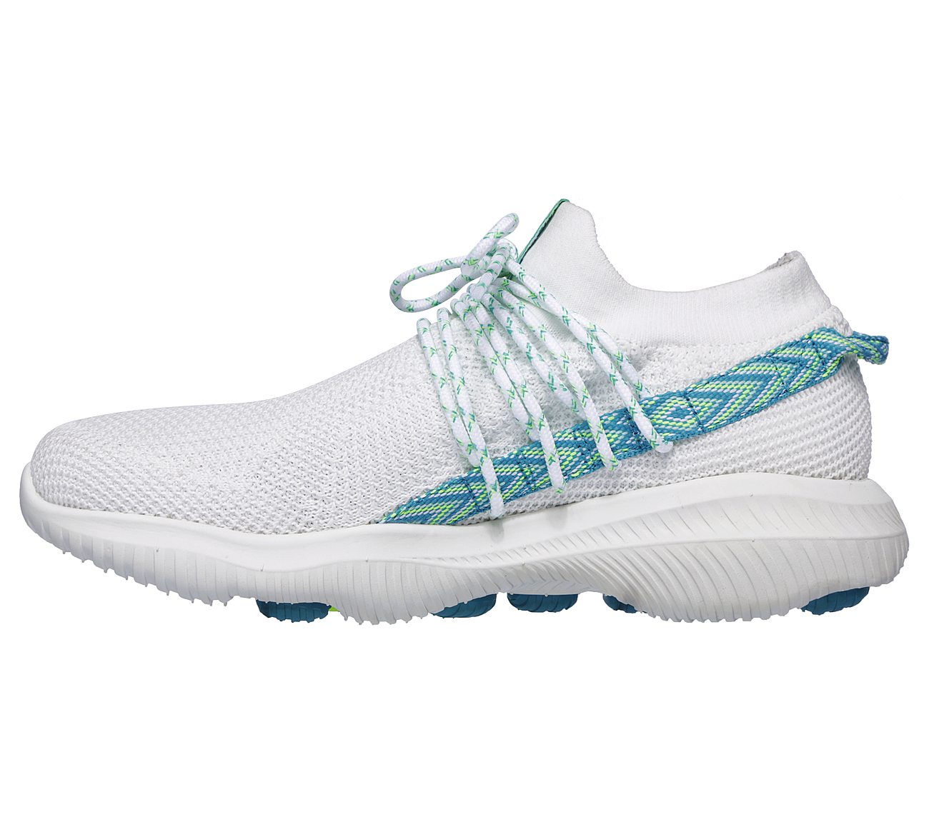 GO WALK REVOLUTION ULTRA-CAPI, WHITE/TURQUOISE Footwear Left View