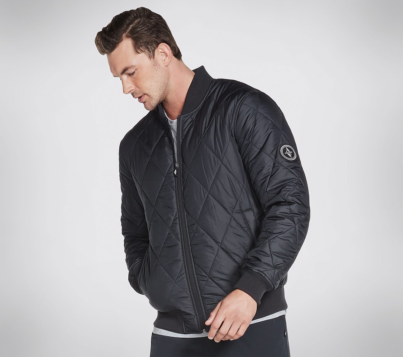 APEX QUILTED JACKET, BBBBLACK Apparel Lateral View