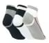 3 Pack MENS HALF TERRY ANKLE SOCKS, WHITE/BLACK/GREY Accessories Top View