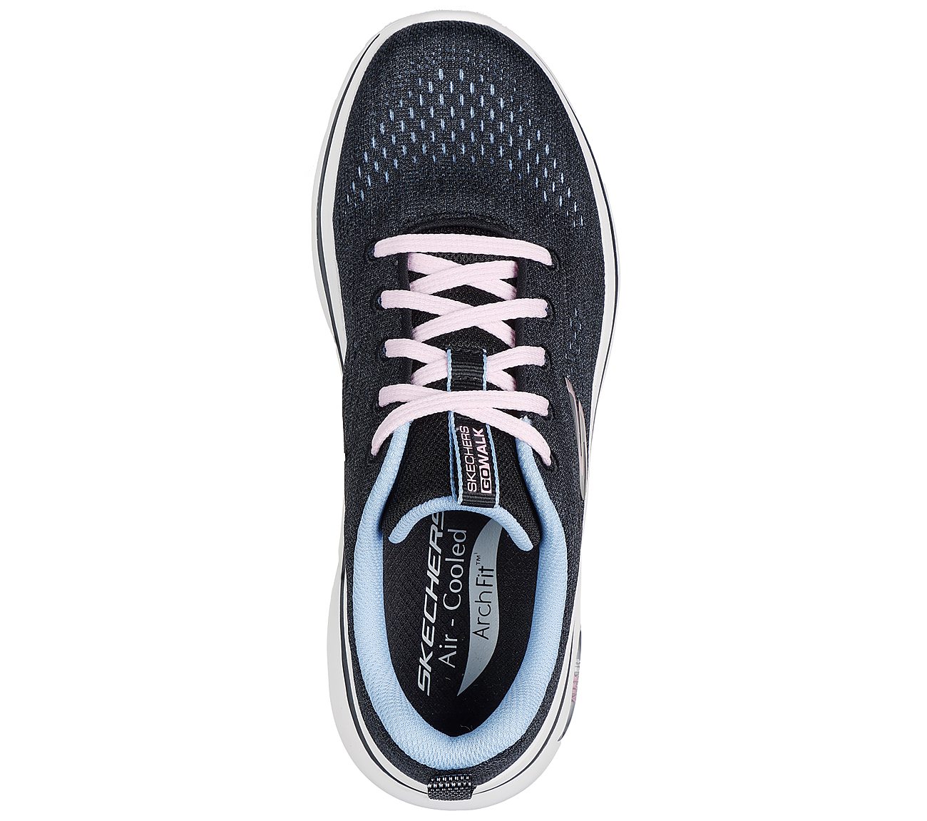 GO WALK ARCH FIT 2.0 - VIVID, BLACK/BLUE Footwear Top View