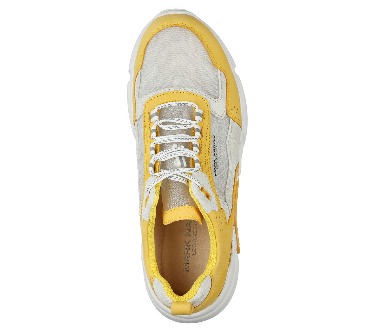 BLOCK - WEST, YELLOW/WHITE Footwear Top View
