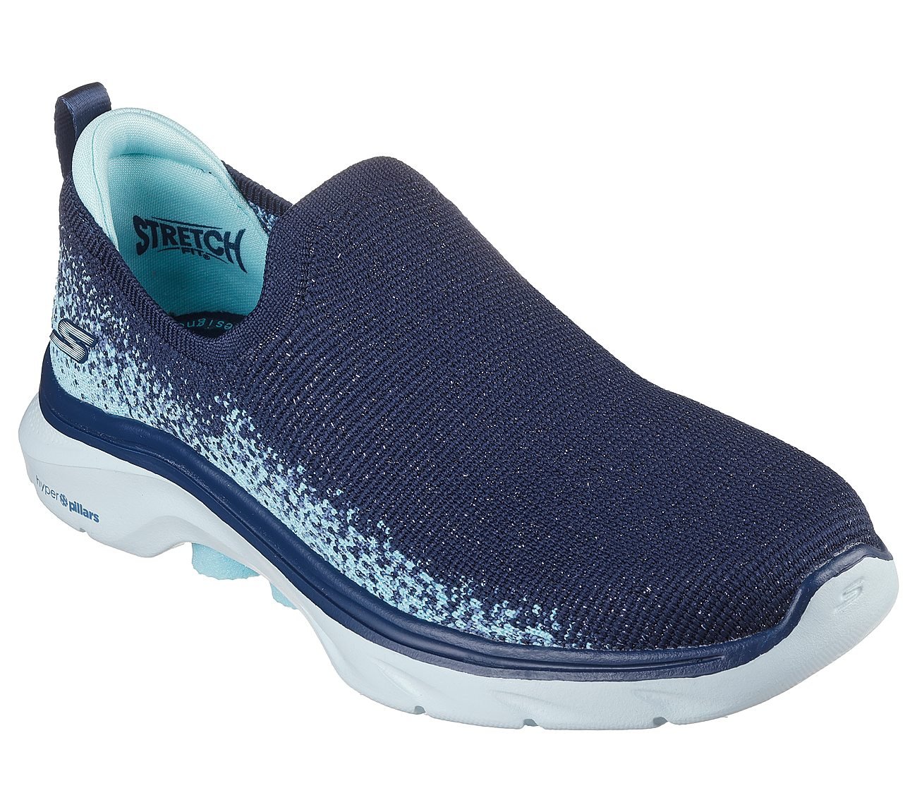 GO WALK 7, NAVY/AQUA Footwear Right View