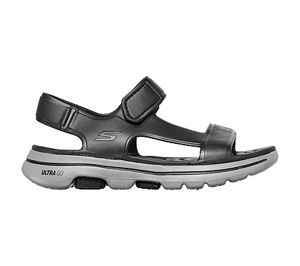 GO WALK 5 - BAYSIDE, BLACK/GREY Footwear Right View