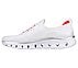 GO WALK GLIDE-STEP FLEX - SIL, WHITE/RED Footwear Left View