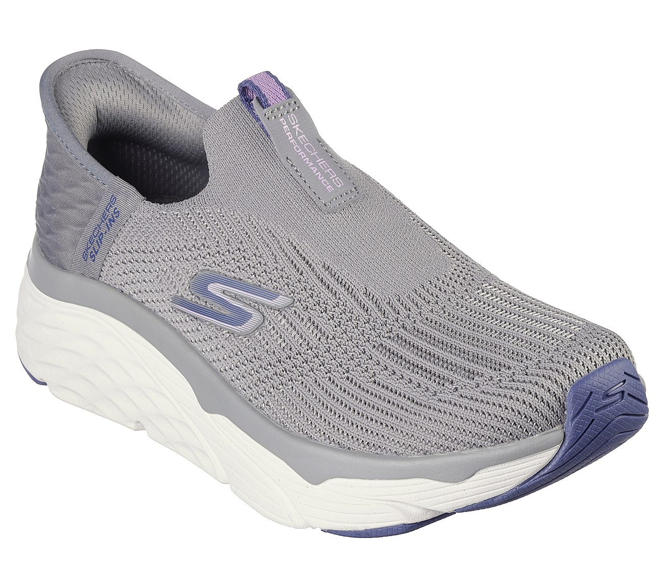 MAX CUSHIONING ELITE-SMOOTH T, CHARCOAL/BLUE Footwear Right View