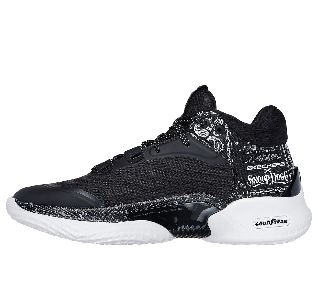 BOSS TREATMENT, BLACK/WHITE Footwear Left View