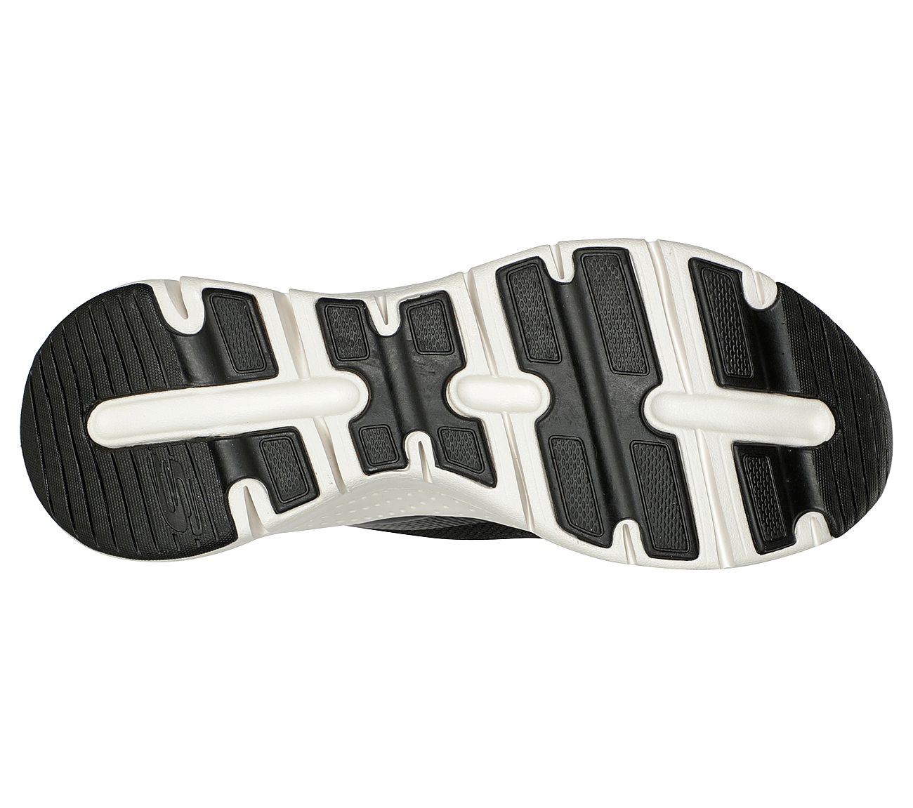 ARCH FIT-KEEP IT UP, BLACK/WHITE Footwear Bottom View