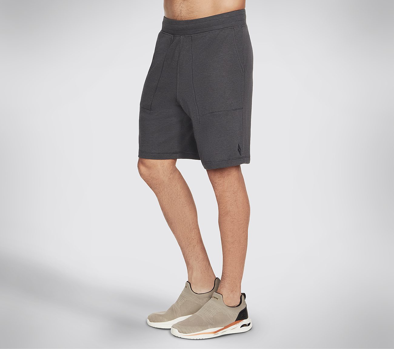 GOKNIT PIQUE 9IN SHORT, CCHARCOAL Apparel Bottom View
