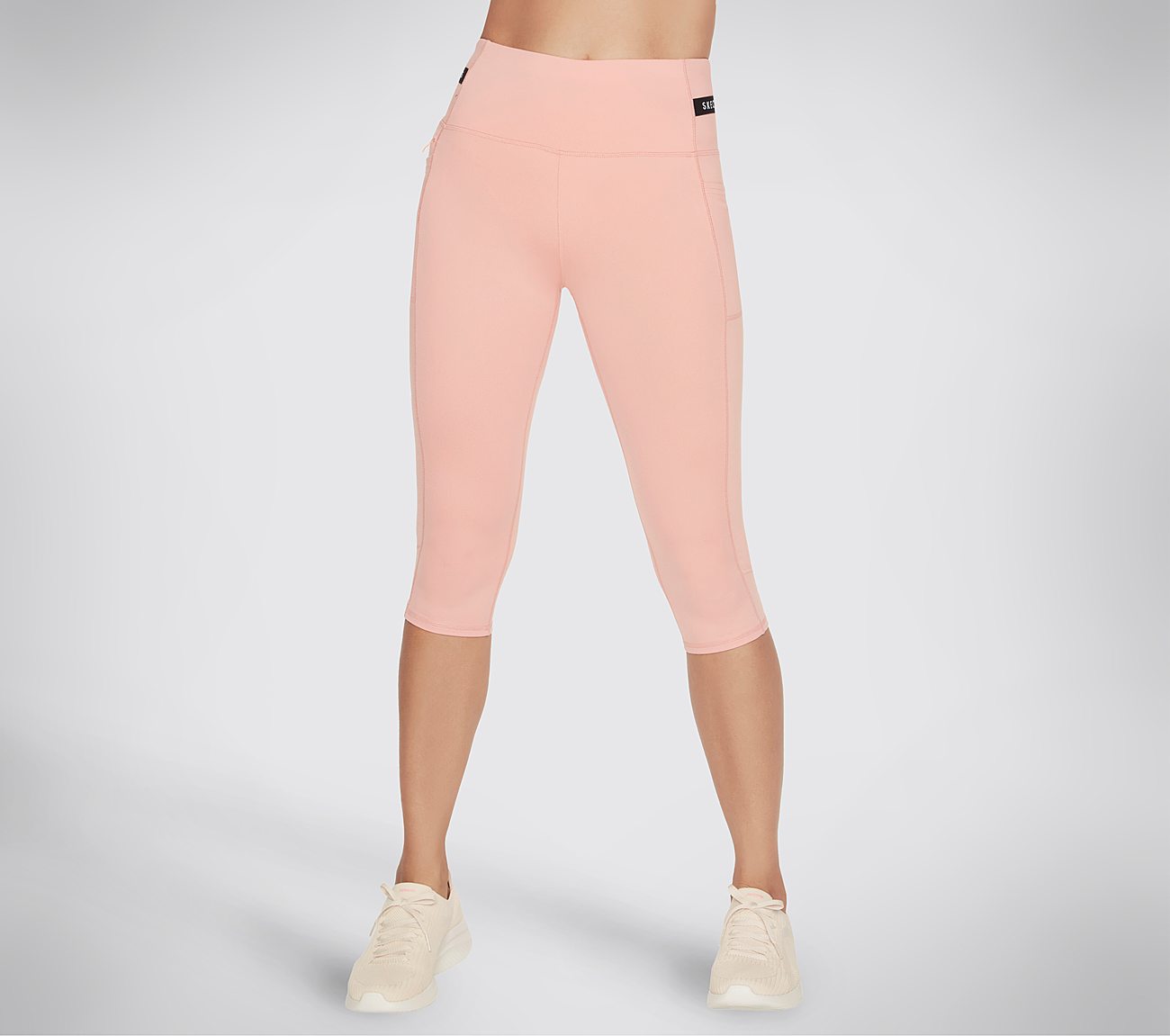 GOSTRETCH CAPRI, CORAL/LIME Apparel Lateral View