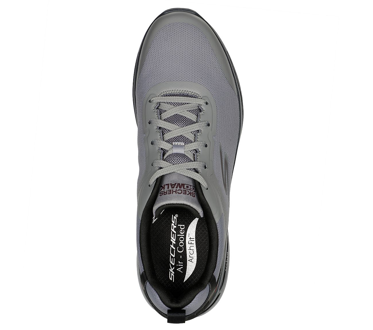 GO WALK ARCH FIT - TERRA, CHARCOAL/BLACK Footwear Top View