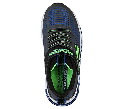 SKECH-AIR WAVES, CHARCOAL/BLUE Footwear Top View