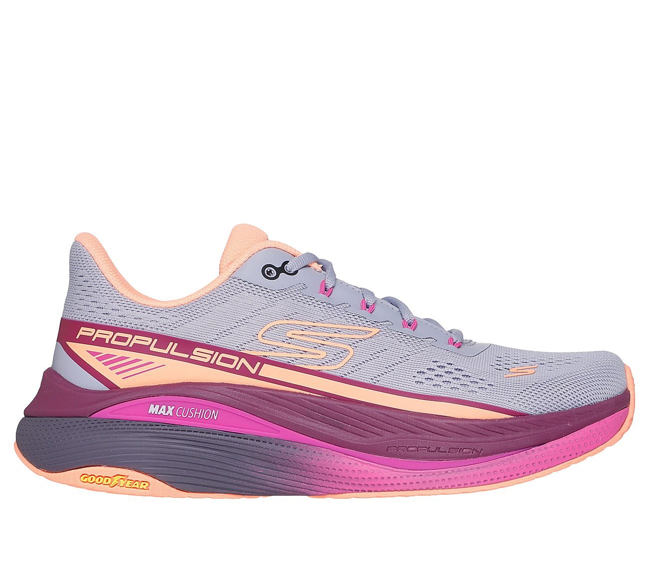MAX CUSHIONING PROPULSION, LAVENDER/MULTI Footwear Lateral View