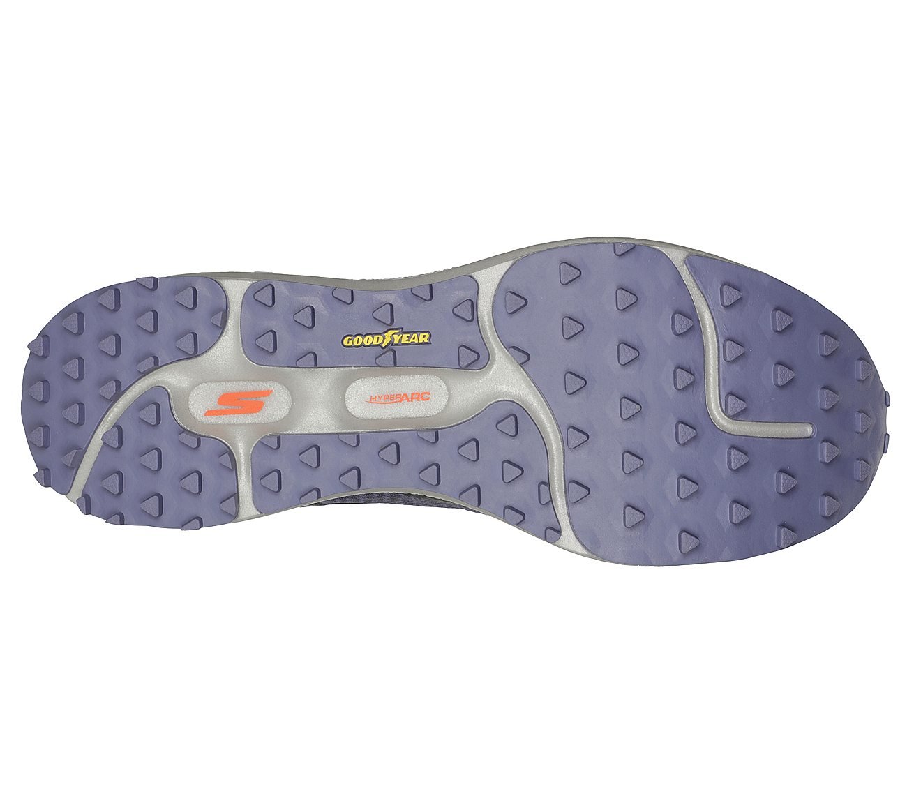 GO RUN RAZOR TRL - 2, BLACK/ORANGE Footwear Bottom View