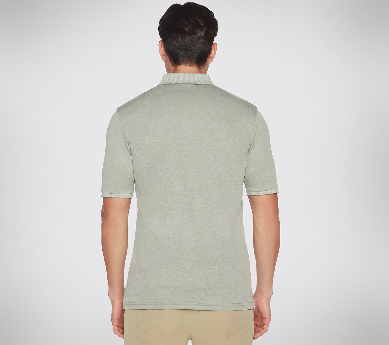 OFF DUTY POLO, LIGHT GREY/GREEN