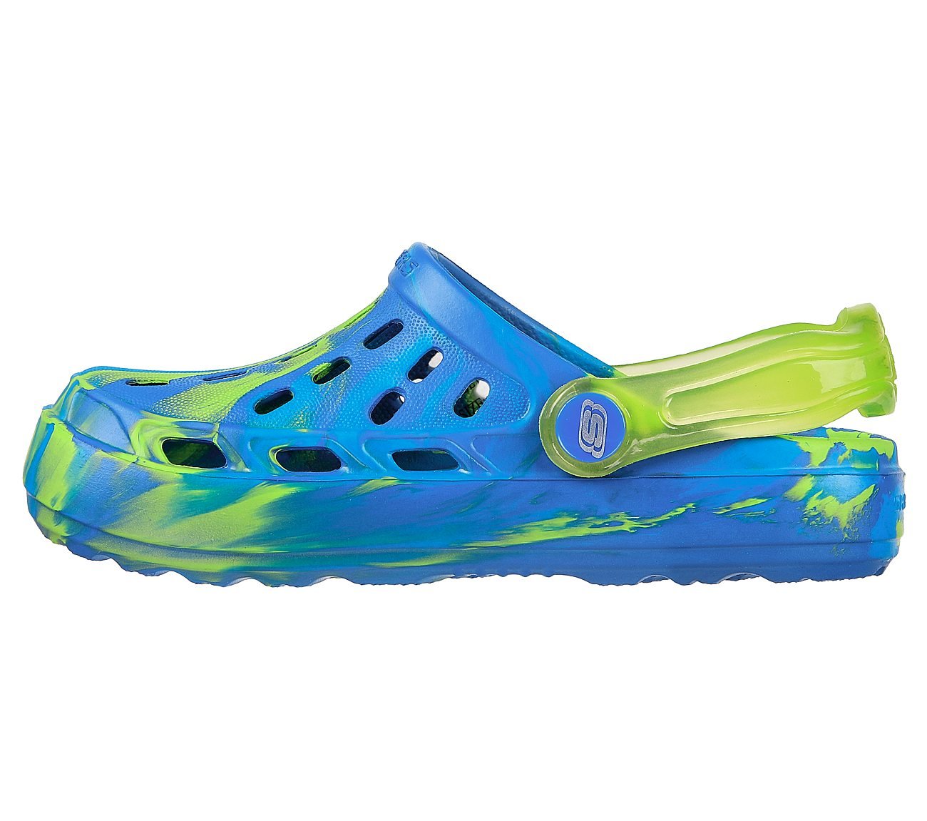 Skechers Blue/Lemon Swifters Transluminator Boys Clogs - Style ID ...